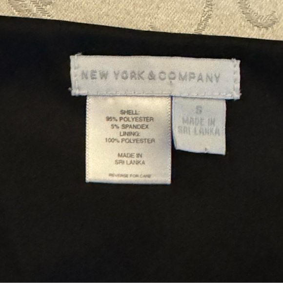 New York & Company Little Black Dress Asymmetrical Ruched Cocktail Party Dress - Picture 15 of 16